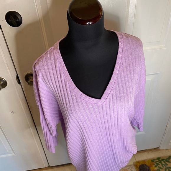 Faded Glory Sweaters - Faded Gory Ladies V-neck sweater with 3/4 sleeves